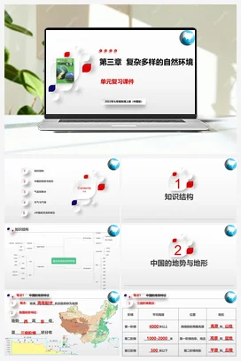 第三章综合复习 课件+试卷 中图版初中地理 七年级上册