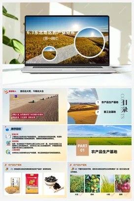 6.3东北地区的产业分布 课件+分层练习 湘教版 初中地理 八年级下册
