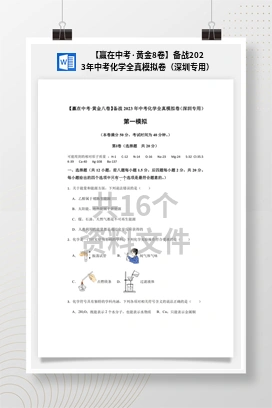【赢在中考·黄金8卷】备战2023年中考化学全真模拟卷（深圳专用）