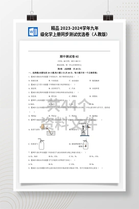 精品 2023-2024学年九年级化学上册同步测试优选卷（人教版）