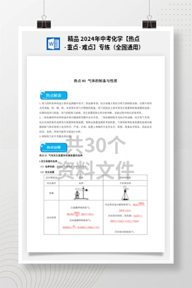 精品 2024年中考化学【热点·重点·难点】专练（全国通用）