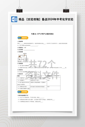 精品 【实验攻略】备战2024年中考化学实验
