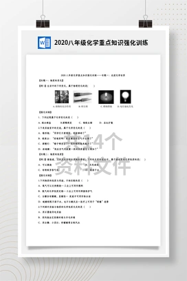 2020八年级化学重点知识强化训练