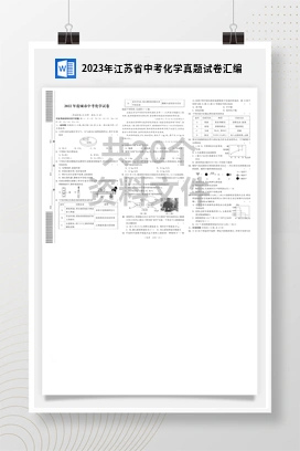 2023年江苏省中考化学真题试卷汇编