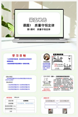质量守恒定律（课件） 人教版初中化学九年级上册