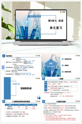 《溶液》（课件+知识清单+单元测试） 人教版初中化学九年级下册