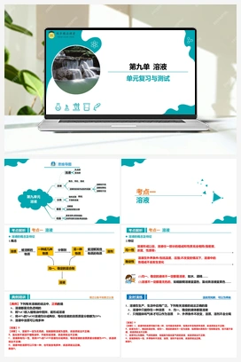 第九单元 溶液（课件+单元测试） 人教版初中化学九年级下册