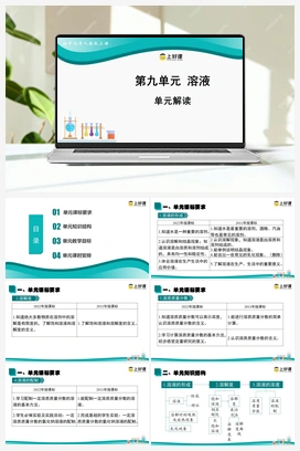 第九单元 溶液（课件+知识清单+单元测试） 人教版初中化学九年级下册