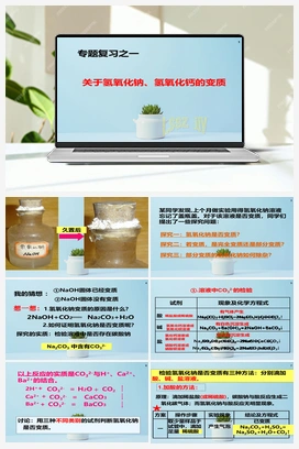 第十一单元 专题-关于氢氧化钠、氢氧化钙变质（课件） 人教版初中化学九年级下册