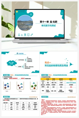 第十一单元 盐 化肥（课件+单元测试） 人教版初中化学九年级下册