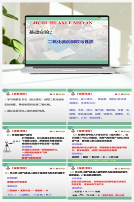 基础实验2 二氧化碳的制取与性质（课件+练习） 沪教版初中化学九年级上册