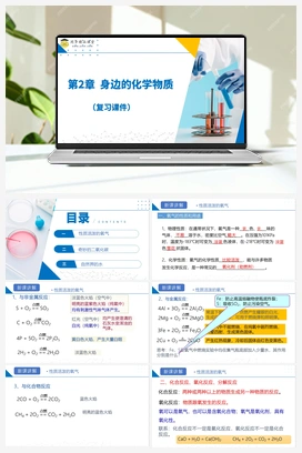 第2章 身边的化学物质（课件+单元测试） 沪教版初中化学九年级上册