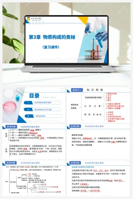 第3章 物质构成的奥秘（课件+单元测试） 沪教版初中化学九年级上册