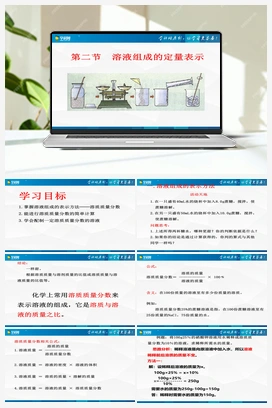 1.2 溶液组成的定量表示（课件+练习） 鲁教版初中化学九年级