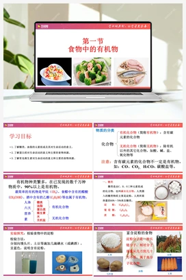 5.1 食物中的有机物（课件+练习） 鲁教版初中化学九年级