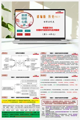 第3-4单元封建时代的欧洲与亚洲国家（新课标核心素养复习课件） 历史九年级上册