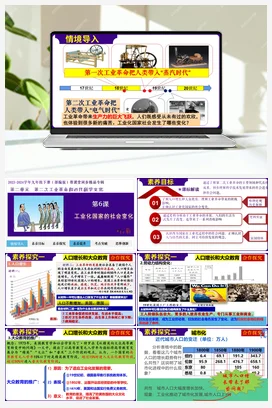 第6课工业化国家的社会变化 课件 学案 部编版九年级历史下册同步学与练