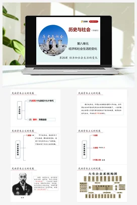 8.25经济和社会生活的变化同步精品课堂 课件 练习 部编版八年级历史上册