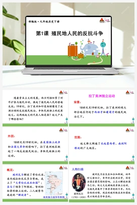 第1课 殖民地人民的反抗斗争 课件+视频 人教版初中历史九年级下册
