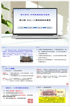 第18课 从九一八事变到西安事变 人教版初中历史八年级上册