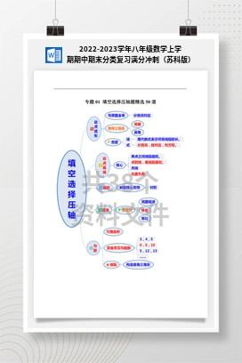 2022-2023学年八年级数学上学期期中期末分类复习满分冲刺（苏科版）