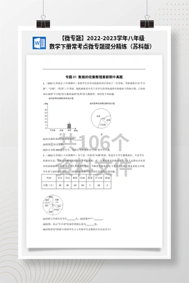 【微专题】2022-2023学年八年级数学下册常考点微专题提分精练（苏科版）