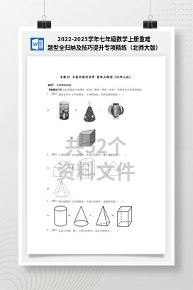 2022-2023学年七年级数学上册重难题型全归纳及技巧提升专项精练（北师大版）