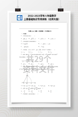 2022-2023学年八年级数学上册基础知识专项讲练（北师大版）