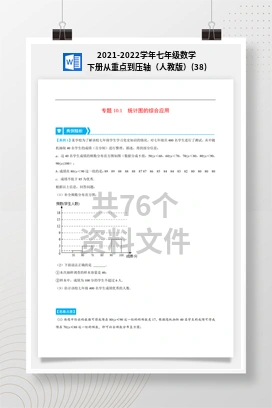 2021-2022学年七年级数学下册从重点到压轴（人教版）(38)