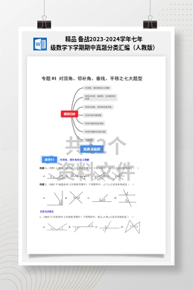 精品 备战2023-2024学年七年级数学下学期期中真题分类汇编（人教版）