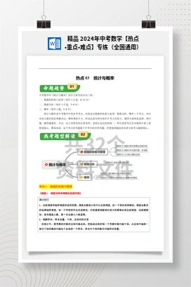 精品 2024年中考数学【热点•重点•难点】专练（全国通用）