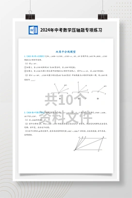 2024年中考数学压轴题专项练习