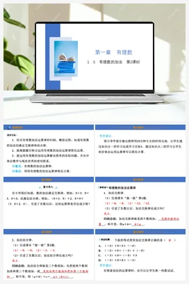 1.5 有理数的加法 第2课时 课件 冀教版 初中数学七年级上册