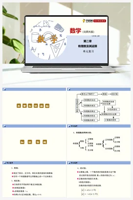第二章 有理数及其运算课件（单元小结课件+单元测试） 北师大版 初中数学 七年级上册