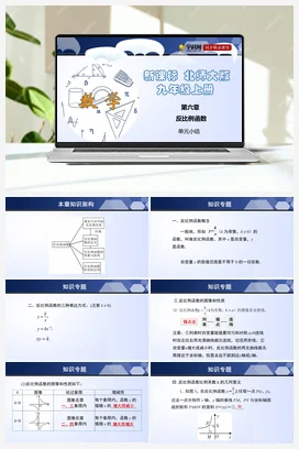 第六章 反比例函数（单元小结课件+单元测试） 北师大版 初中数学 九年级上册