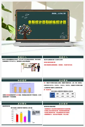 6.2 条形统计图和折线统计图 课件 浙教版 初中数学 七年级下册