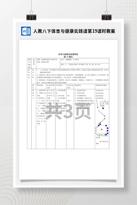 人教版八下体育与健康实践课第19课时 教案