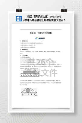 精品 【同步实验课】2023-2024学年八年级物理上册教材实验大盘点 3
