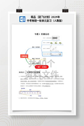 精品 【起飞计划】2024年中考物理一轮单元复习（人教版）