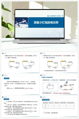18.3 测量小灯泡的电功率 课件+教学设计+知识导学+分层训练 人教版初中物理九年级上册