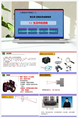5.2 生活中的透镜（课件+教案+练习） 人教版初中物理八年级上册