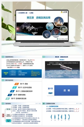 人教版初中物理八年级上册@第五章 透镜及其应用 单元复习课件+知识清单+单元测试 人教版初中物理八年级上册