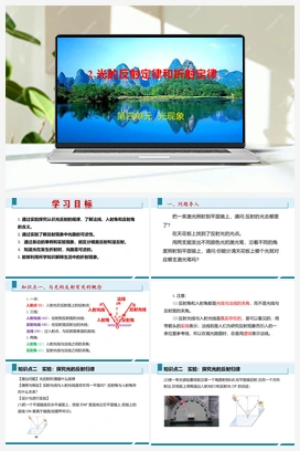第四单元《光现象》2.光的反射定律和折射定律（课件+练习） 人教版初中物理八年级上册