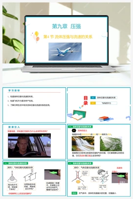 9.4 流体压强与流速的关系（课件+导学案+视频） 人教版初中物理八年级下册
