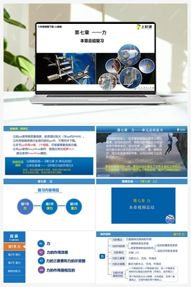 第七章《力》单元复习（课件+单元测试） 人教版初中物理八年级下册