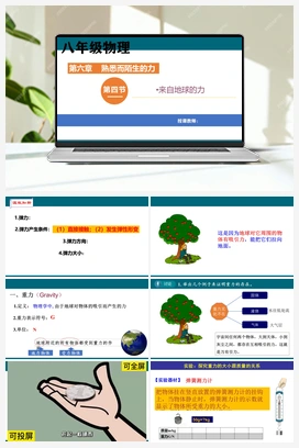 6.4来自地球的力 沪科版初中物理八年级上册