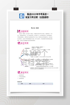 备战2023年中考英语一轮复习考点帮（全国通用）