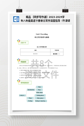 精品 【同步写作课】2023-2024学年八年级英语下册单元写作深度指导（牛津译林版）