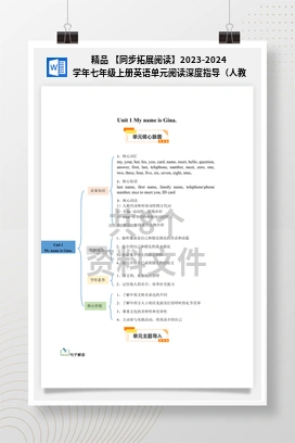 精品 【同步拓展阅读】2023-2024学年七年级上册英语单元阅读深度指导（人教版）