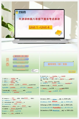 2023-2024学年八年级英语下学期期末考点大串讲（牛津译林版）